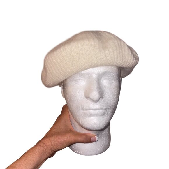 Aris Vintage Womens Hat Beret One Size Cream Angora Wool main image 9